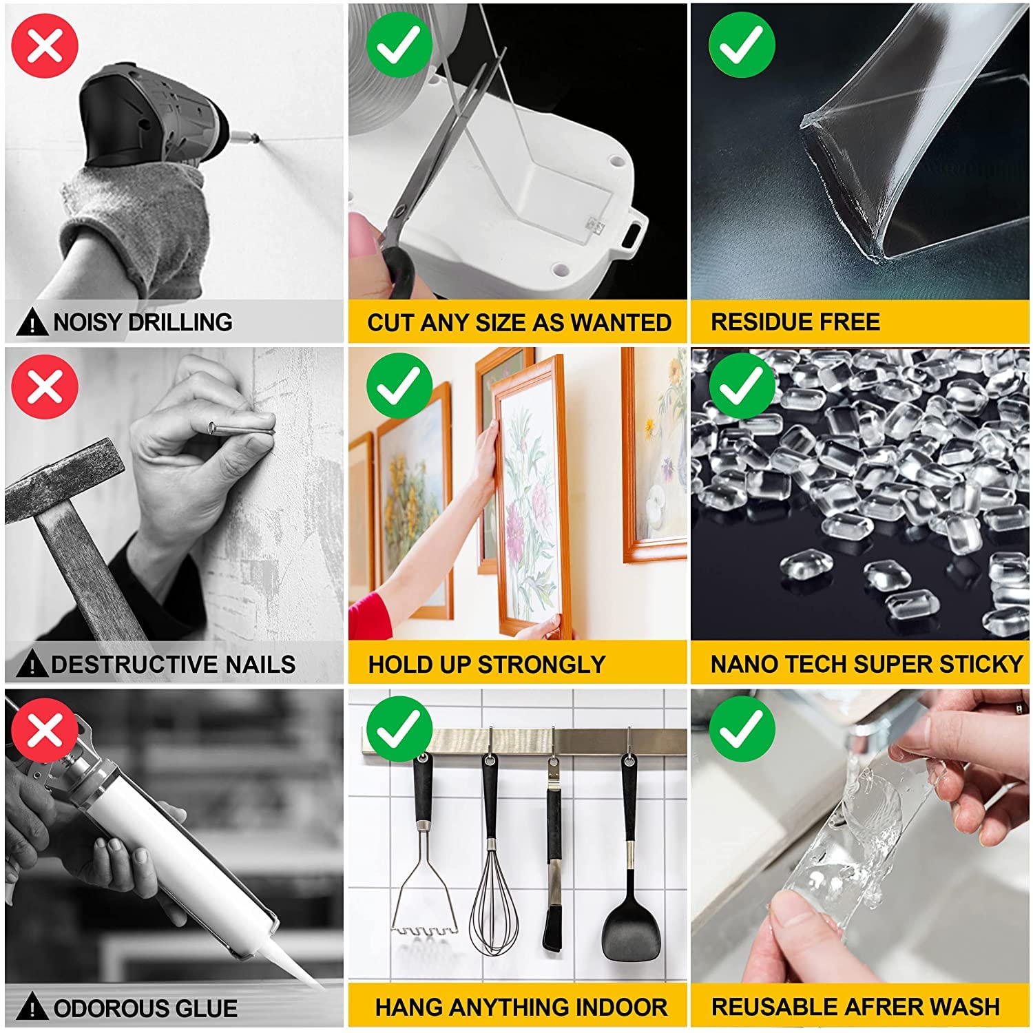 Ultra Strong Reusable Nano Tape