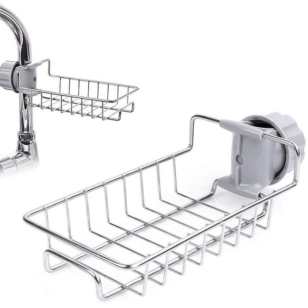 Faucet-Mounted Sink Caddy Organizer